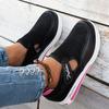 [Breathable Women's Sneakers] Comfortable & Breathable Women's Knit Low-Top Casual Sneakers | Slip-On Flat Shoes with Closure