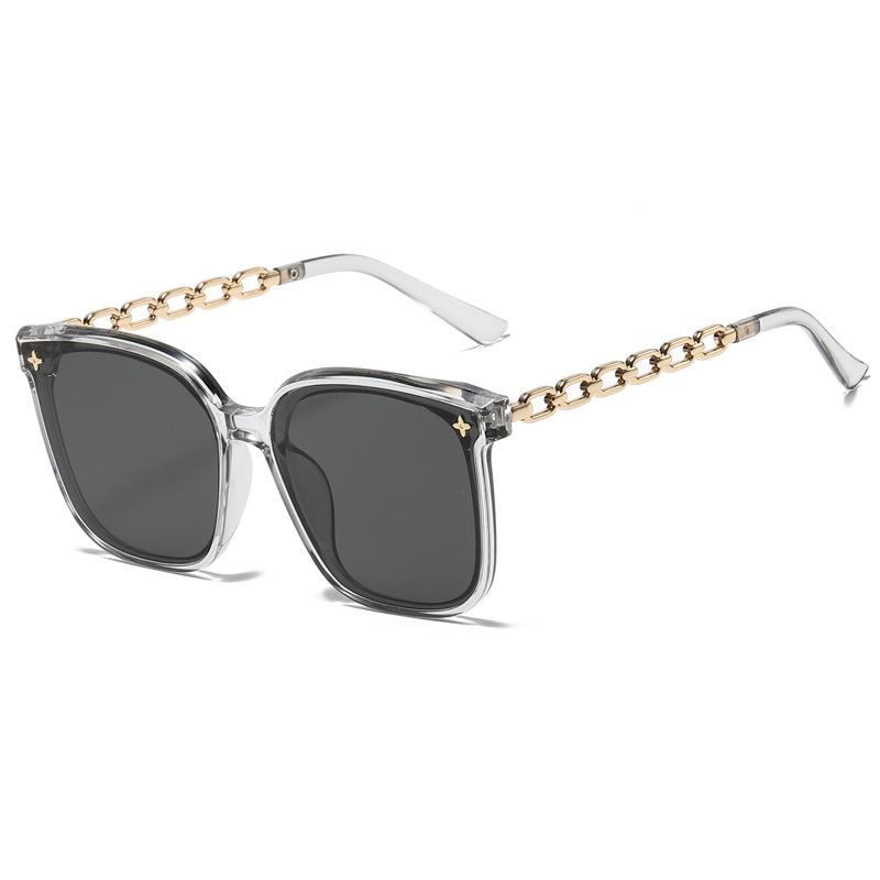 Korean Version of Round Face, Big Box, Square, Advanced Sunglasses, Ladies' Tide, Big Face Glasses, Sun-shading .non-polarized Fashion Accessory