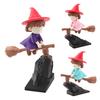 Witch Broomstick Dashboard Drift Ornaments Motion Activated Fun Drift Turn Car Dashboard Decor Mini Dynamic Interactive Automobile Interior Accessory