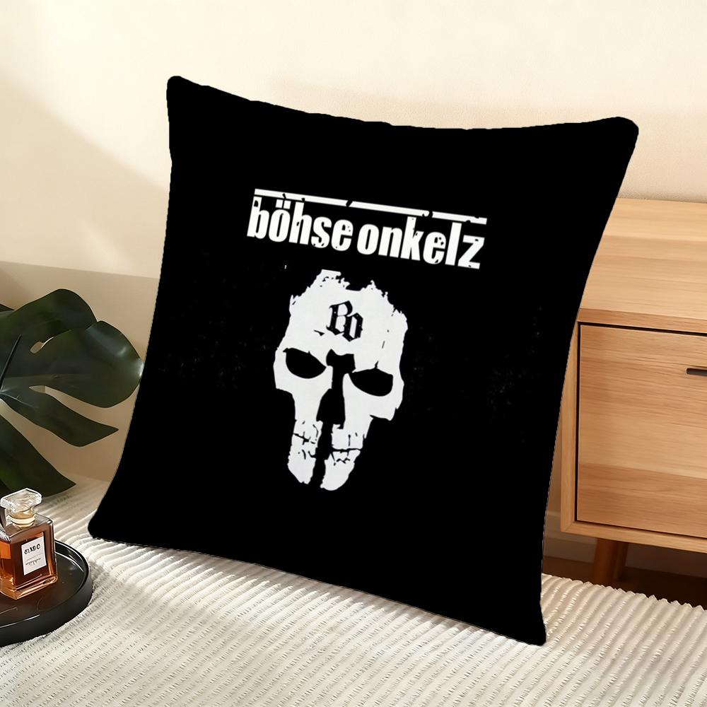 B-Bohse O-Onkelz Cushion Cover Soft Short Plush Pillow Cover Smooth Cozy Texture Aesthetic Cushion Case Home Decor