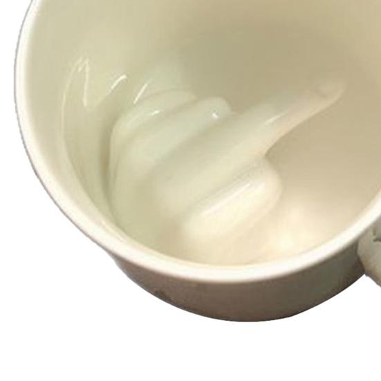 Leck mich Mittelfinger Tasse Neuheit Mittelfinger Keramik Kaffeebecher 300ml Lustige Tasse Geburtstag Scherzgeschenk für Freunde Familie