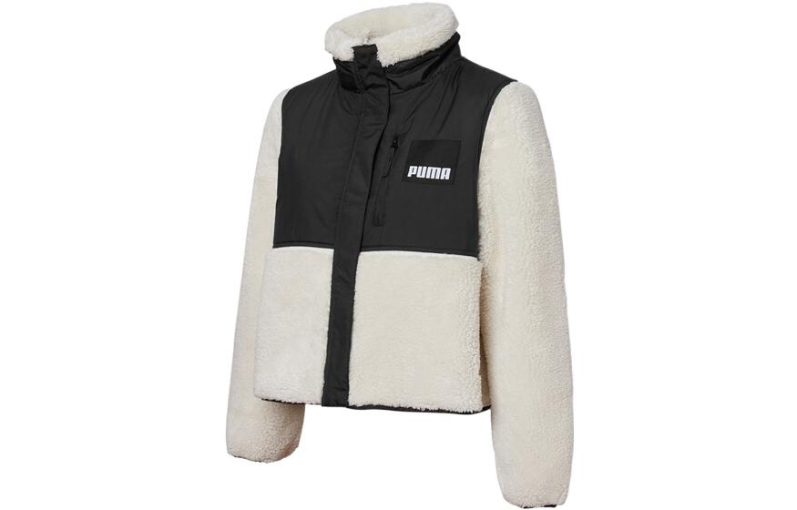 PUMA Velvet Jackets Women s Black Stand Collar Thickened 846362-73 L