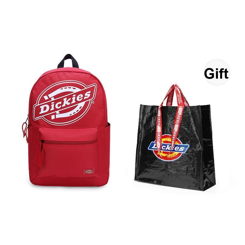 Dickies Classic Printed Large Logo Trendy Large Capacity Backpack Unisex Backpacks Red 164U90LBB63RD01