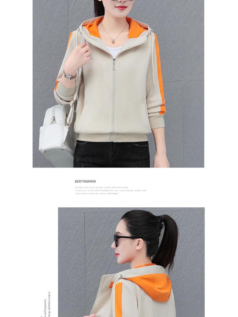 Damen Frühling & Herbst Kapuzenjacke 2025: Leichter Damen-Cardigan-Pullover im modischen Sportstil.