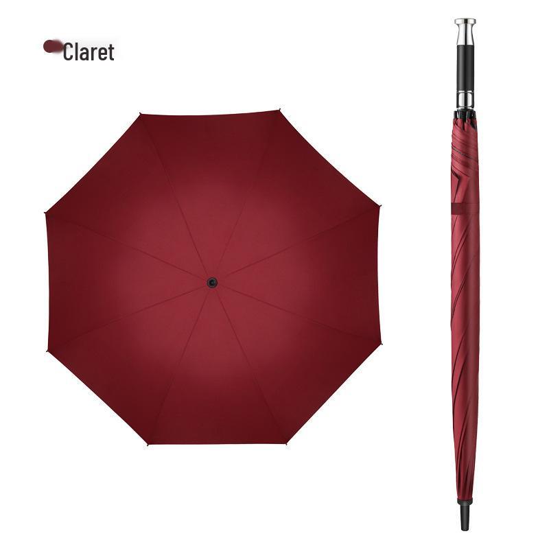 Long Handle 8-Rib Golf Umbrella - Automatic, Straight Handle, UV Protection, Rainproof for Sun and Rain