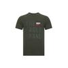 Letter Pattern Cotton Short Sleeve Round Neck T-Shirt Men Tops Military-Green 3Z1T95-1J11Z-0544