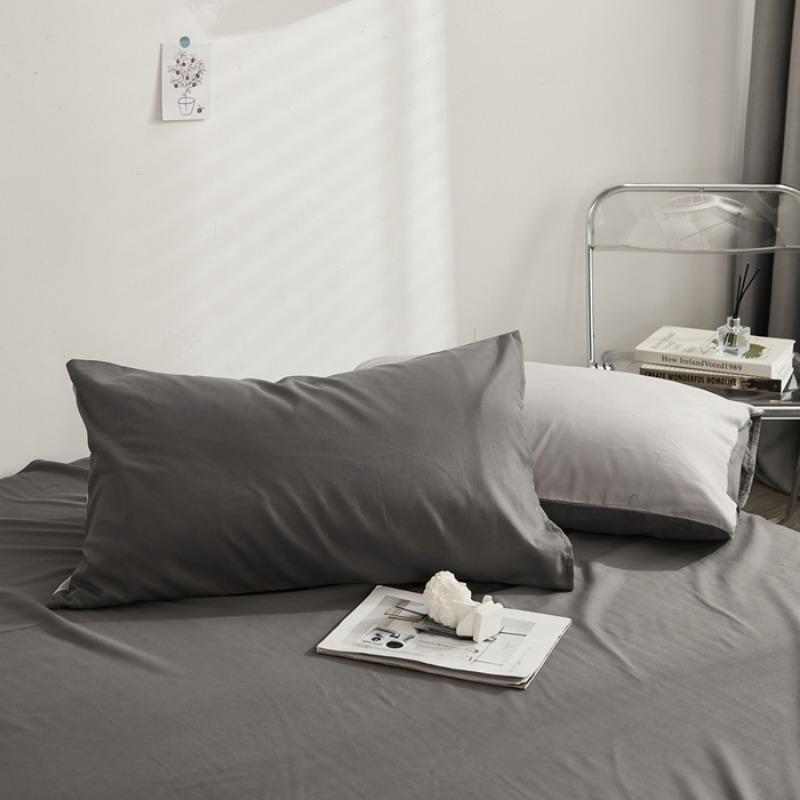 New simple solid color double color grinding series single pillowcase household, no sheets and pillow core