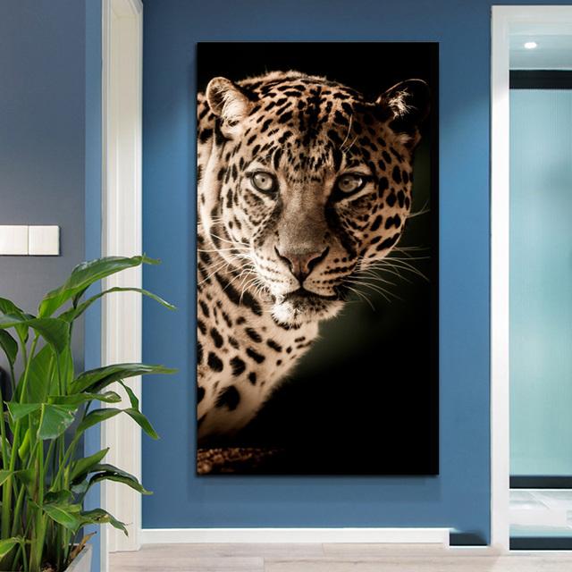African Black Lion Leopard Animal Posters and Prints Canvas Painting Wall Pictures For Living Room Interior Cuadros Home Decor No Frame