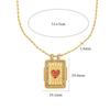 Brass Retro Necklace Multicolor Waterproof Ethnic Pendant Necklace Hypoallergenic Real Gold Plated 18K Gold Plated Necklace Gift