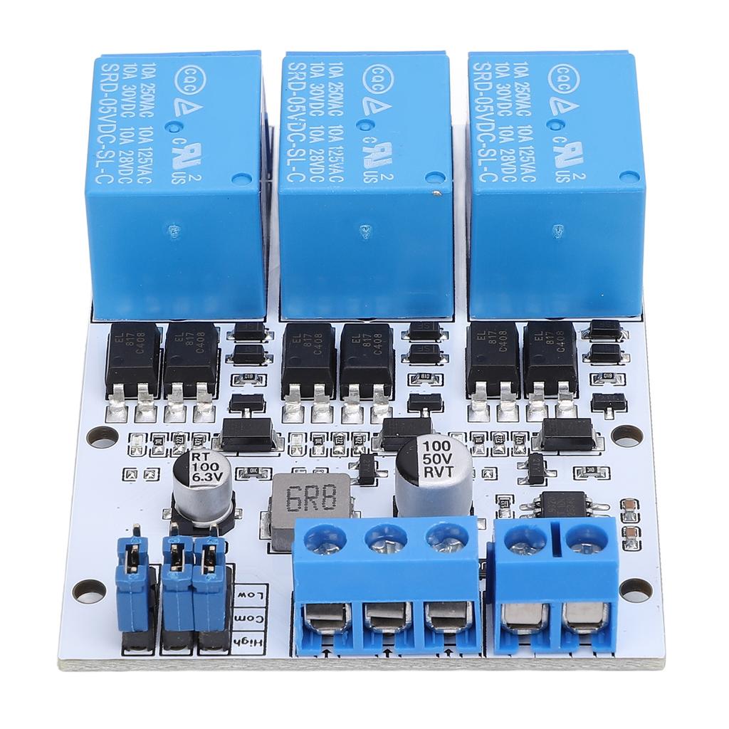 GPIO Relay Module 3 Channel Over Current Guard Adjustable Relay Module with Optocoupler Isolation