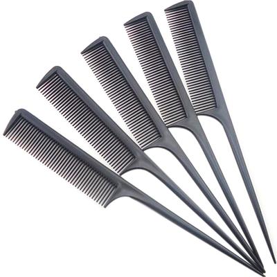 1PC/10PCS Portable Couleur Aléatoire Peigne À Cheveux Salon Brosse De Coiffure Coiffure Queue Peigne En Plastique Ensemble Avec Manche Fin Et Long
