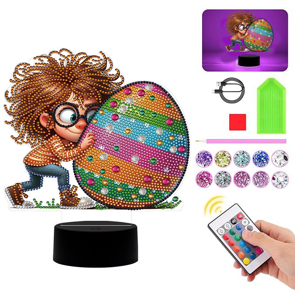 DIY Diamond Painting LED Lamp Double Sided Diamond Painting Table Lamp Diamond Painting Bedside Lamp for Bedroom Decor Gifts