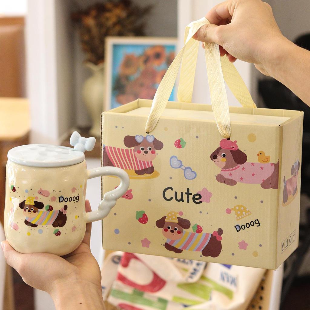 Cute Frog Cartoon Ceramic Cup Set - Creative Children's Souvenir Gift