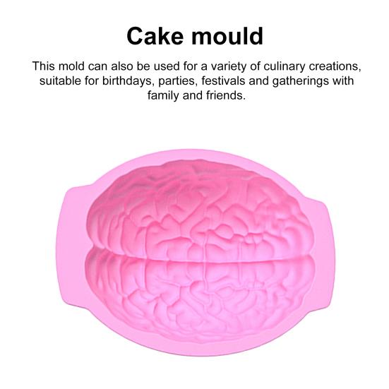 Silikonová forma na fondán s lidským srdcem, forma na dort ve tvaru mozku na pečení dortu