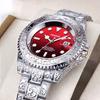 Men's Luxury Business Steel Watch 2025 Male Gifts Gradient Dial Auto Date,luminous Hands Quartz Watches For Man Relogio Masculino