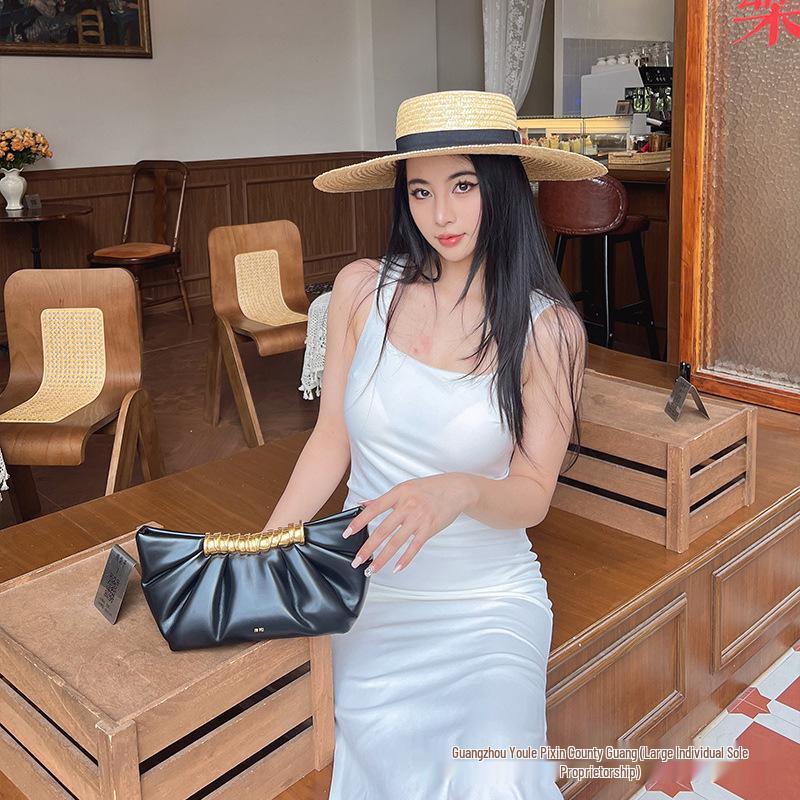 Bolso de mano plisado metálico JW PEI Leia - Bolso cruzado de noche a la moda