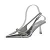 French Bag Head, High-heeled Sandals, Shallow Mouth, Spring 2025 New Models, Back Empty Thin Heel Temperament, Celebrity Pointed Single Shoes, Wome