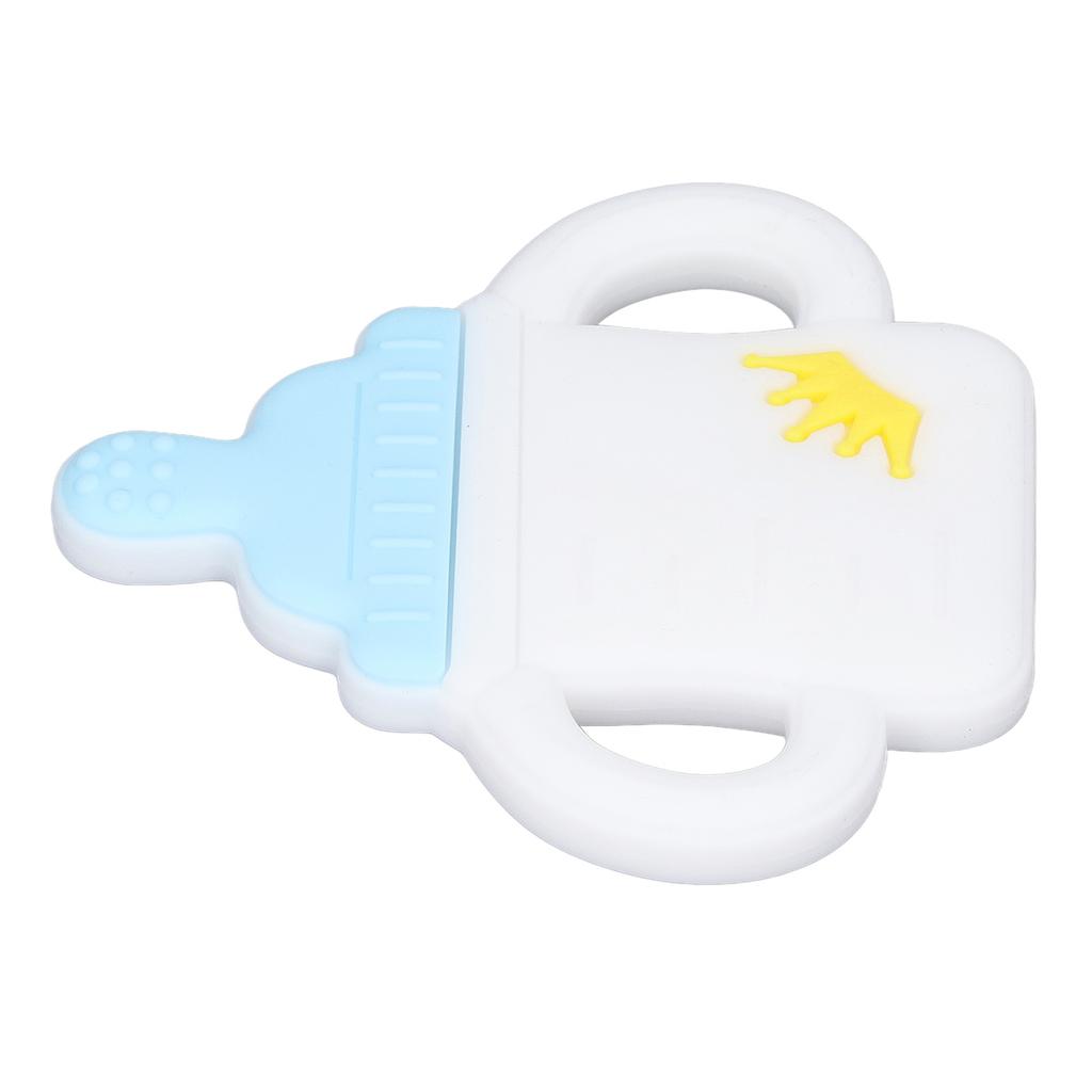 Baby Teether Cartoon Bottle Shape One Piece Soft Flexible Baby Silicone Teether Baby Teething Chew Toys