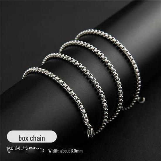 Unisex Halsband med Ormkedja i Titanstål i Koreansk Stil - Trendig Hip-Hop Accessoar