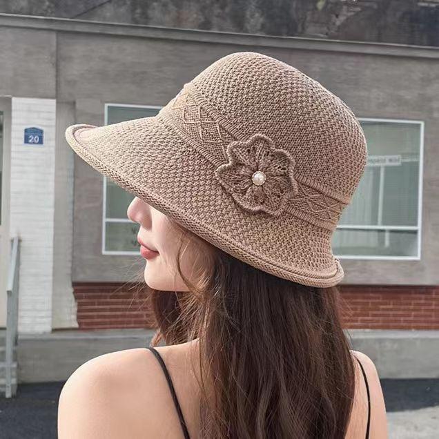 Summer Women's Hat Fresh Sunshade Hat Grass Hat Fisherman Hat Simple and Versatile Sun Hat Women