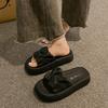 Cool slippers women's summer wear 2025 new platform casual beach sandals fashionable women's maternity bread one-word drag