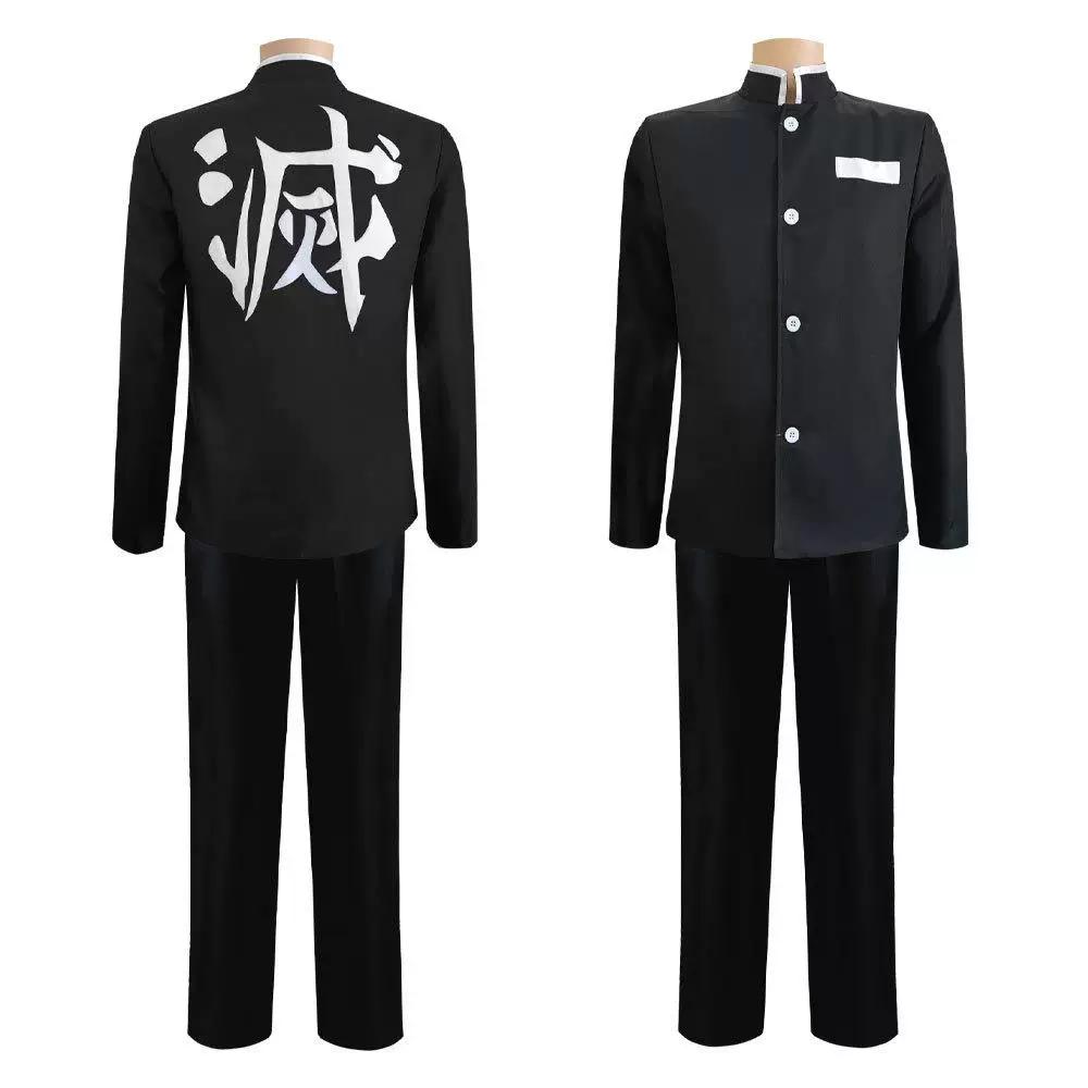 Demon Slayer Genya Shinazugawa Cosplay Costume, Demon Slayer Corps Uniform Anime Expo Full Outfit