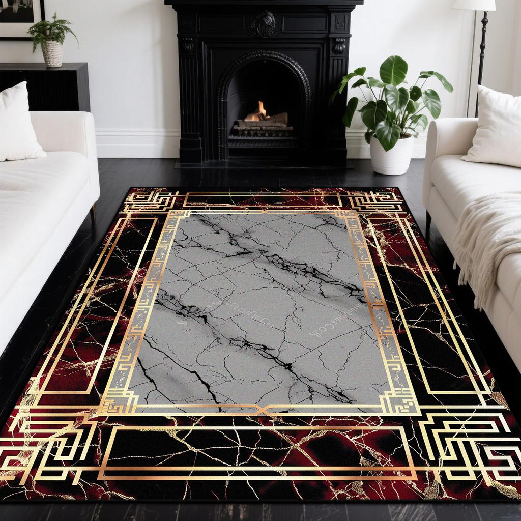 Nordic Light Luxury Living Room Carpets Modern Decoration Home Bedroom Large Area Rugs Thickening Non-slip Floor Mat Washable