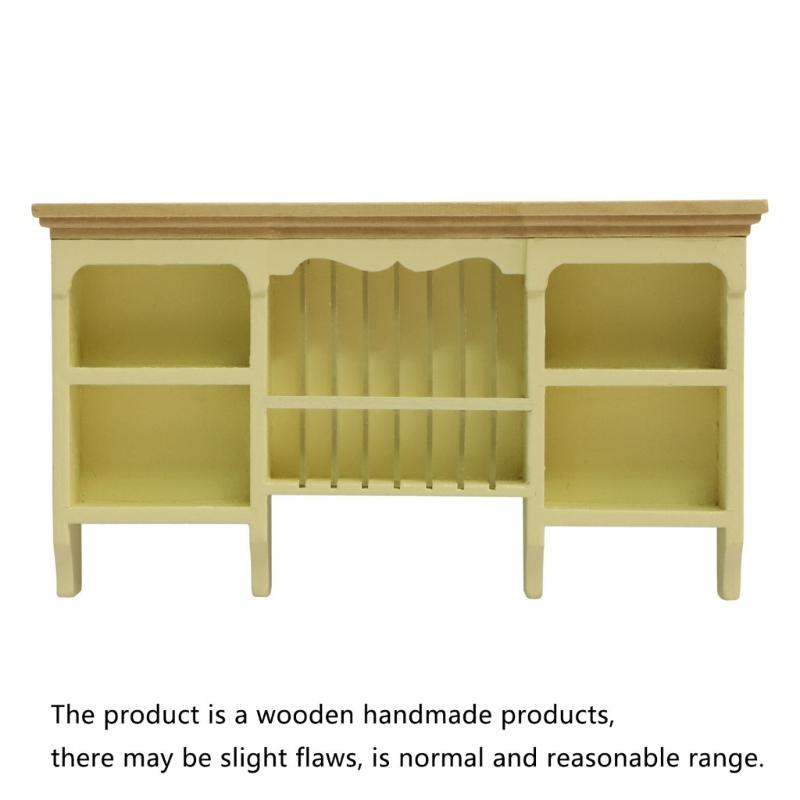 Wood Doll House Kitchen Wall Mount Cabinet Storage Shelf For Kids Toy Furniture Safe and Easy Assembly Scene Decoration