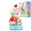 Smurfs Drift Bottle Building Blocks Mushroom Cultivation Garden Forest Fruit Drink House Model Bricks Kids DIY Toys Holiday Gift