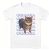 2026 OIIA OIIA Maglietta con Meme di Gatto a Maglia Breakdown Moda Umoristica T-shirt a Maniche Corte Girocollo
