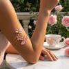 Emaille-Glasur Offener Armreif Retro Blumiger Armreif Modeaccessoires Blumenarmband Party