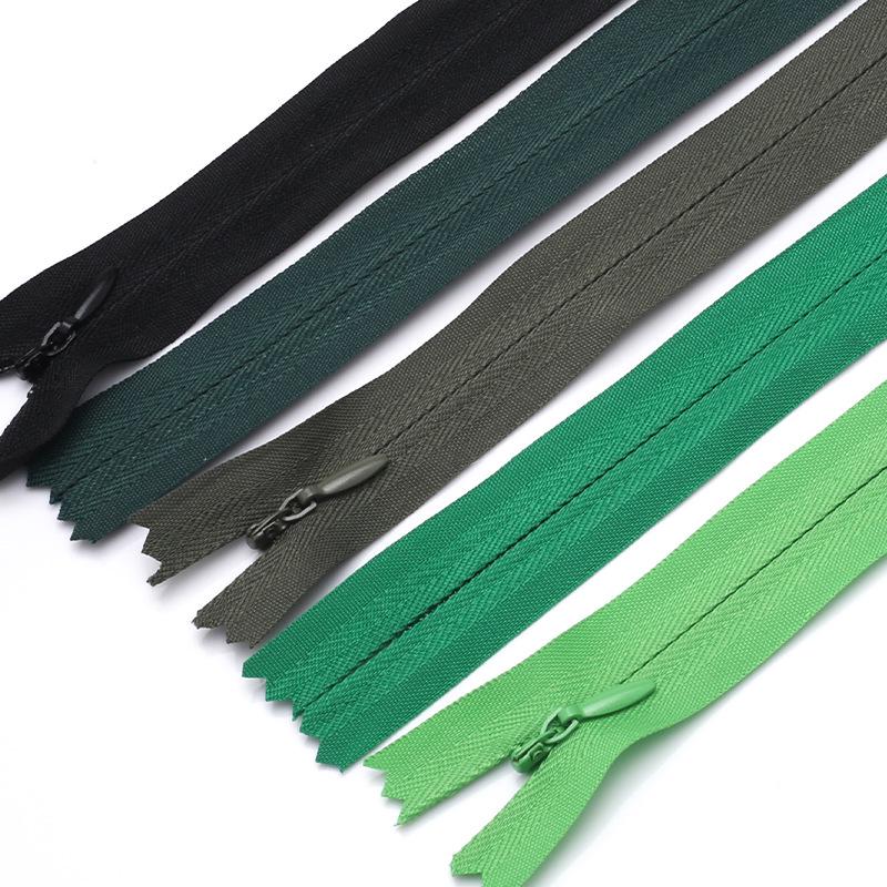 Colored Nylon Invisible Zipper for Home Textiles & Clothing Accessories - #3 Closed-End Design