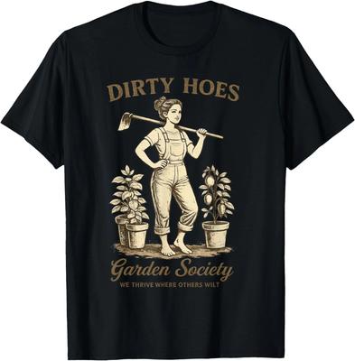 Dirty Hoes Garden Society Funny Gardener Vintage Gardening T-Shirt