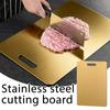 Tablas de Cortar de Titanio para Cocina Tabla de Acero Inoxidable 304 Espesor Doble Cara Grado Alimenticio Portátil Fruta Carne Picado