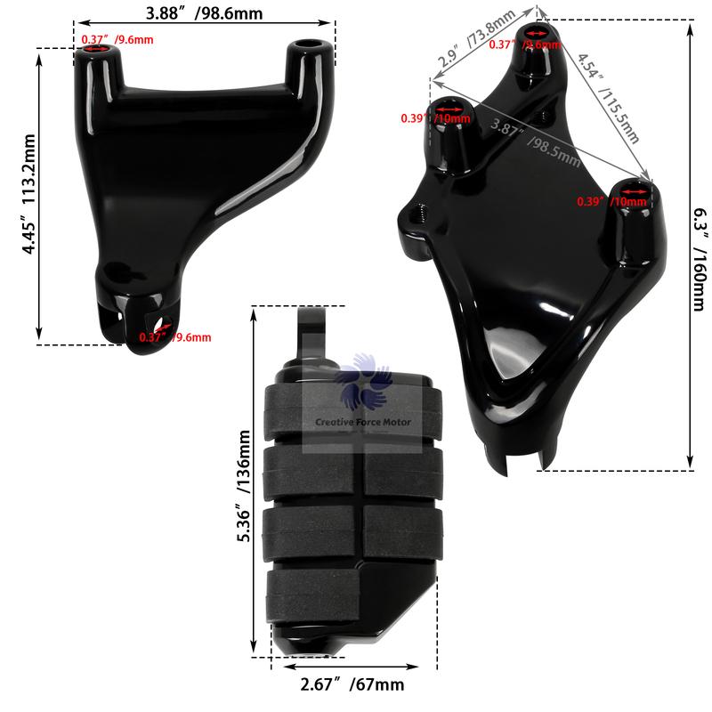 2014-2022 Passenger Pedal Footrest Mount Kit Motorcycle Rear Foot Pegs For Harley Sportster 48 XL1200 Iron 883 Roadster SuperLow