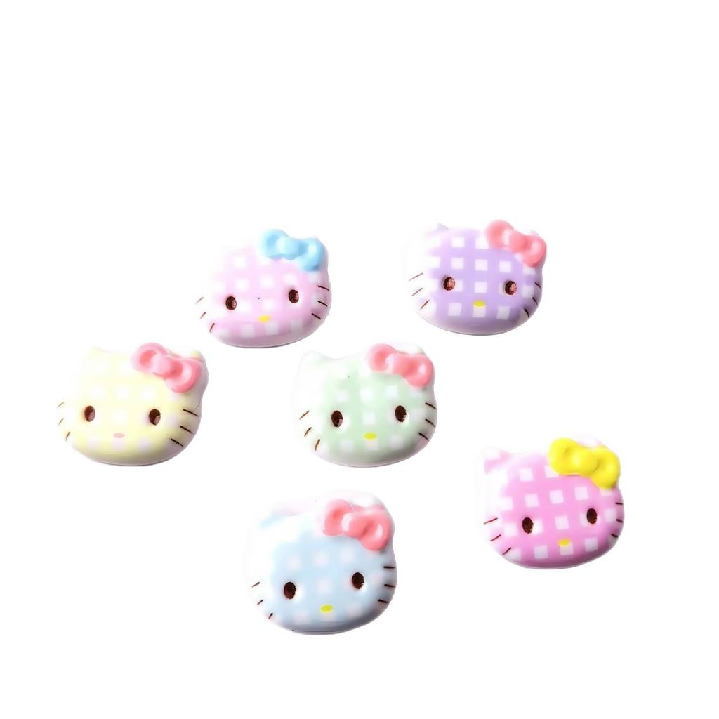KT Bow Resin Cartoon Accessories: Tissue Box, DIY Cream Glue, Phone Case, Hair Tie Decor.