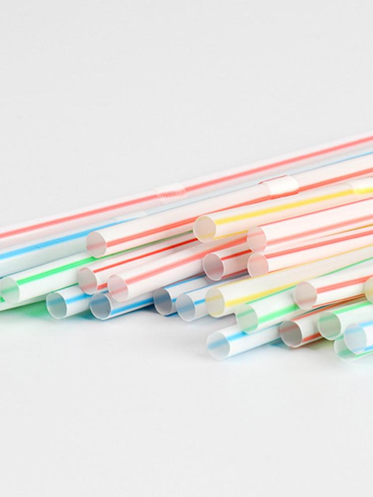 50-1000 ks Vícebarevné Plastové Brčka pro Svatby Párty Potřeby Nápoje Kuchyně Pajitas Plastové Brčka Koktejl Pít