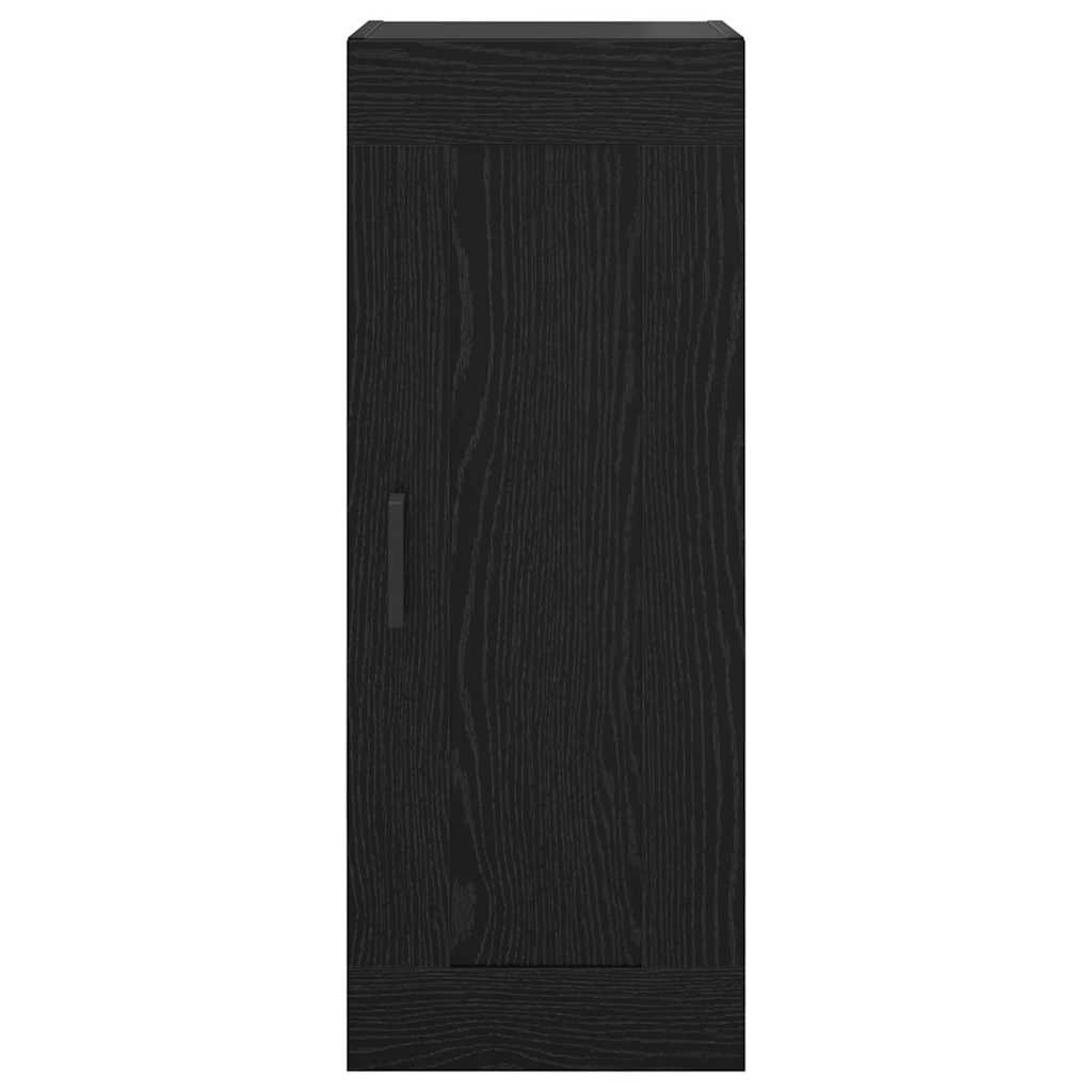 Wall Mounted Cabinet Black Oak Effect 34.5 X 34 X 90 Cm