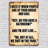 Vintage Metal Wall Art Funny Bathroom Sign for Man Cave Pub Decor