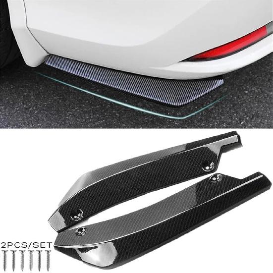 Side Skirt Protector Spoiler Covers Compatible with Chrysler 300 200 2005-2023 300C Car Rear Bumper Spoiler Lip Splitter Diffuser Body Kit(Black)