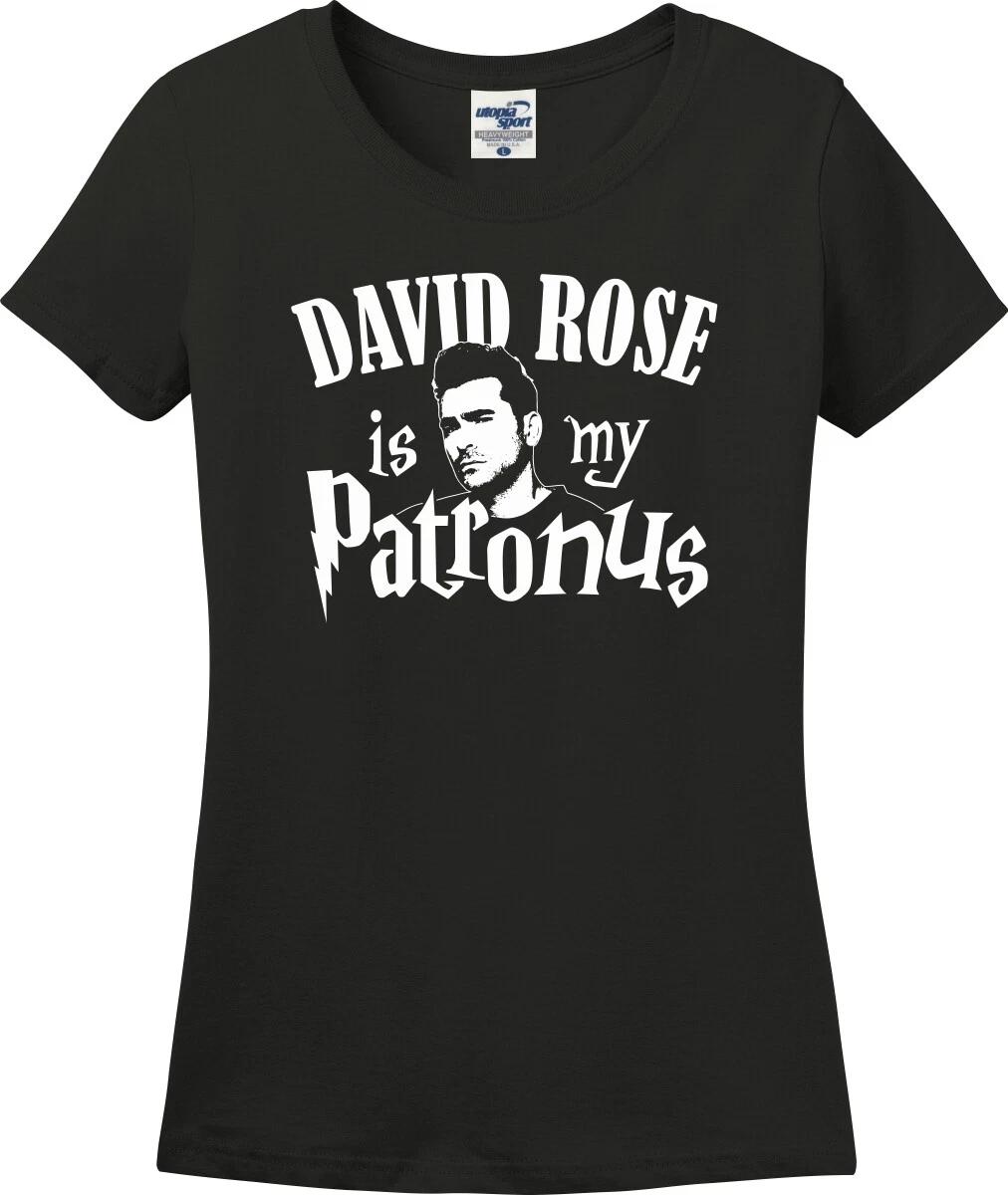 David Rose Is My Patronus Funny Missy Fit Ladies T-Shirt (S-3X) L