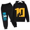 Messi Print Children's Set Sports Hoodie Pants Suit 2pcs Set Boys Girls Baby Kid Clothing Casual Fashion Autumn Winter Sportsuit