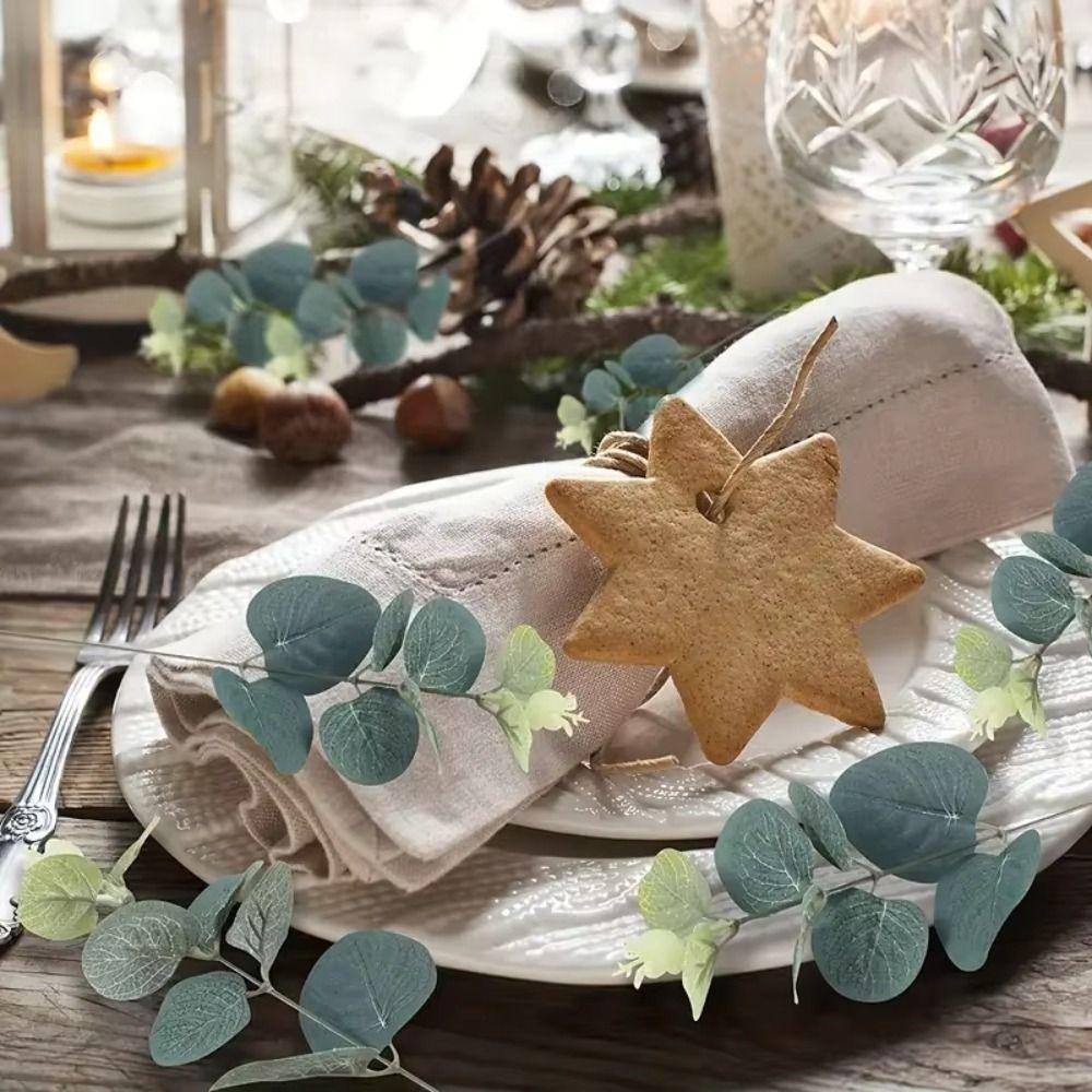 5Pcs Mixed Artificial Flowers Floral Arrangement Artificial Plant Artificial Eucalyptus Leaves Silver Dollar Leaves Home Decor