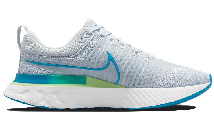 Nike React Infinity Run Flyknit 2 Pure Platinum Emerald Laser Blue CT2357-007