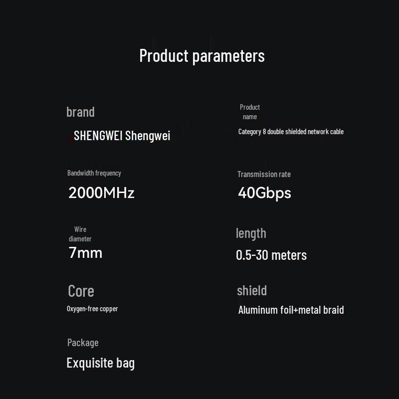 Shengwei CAT8 Gaming Grade 10 Gigabit Ethernet Cable