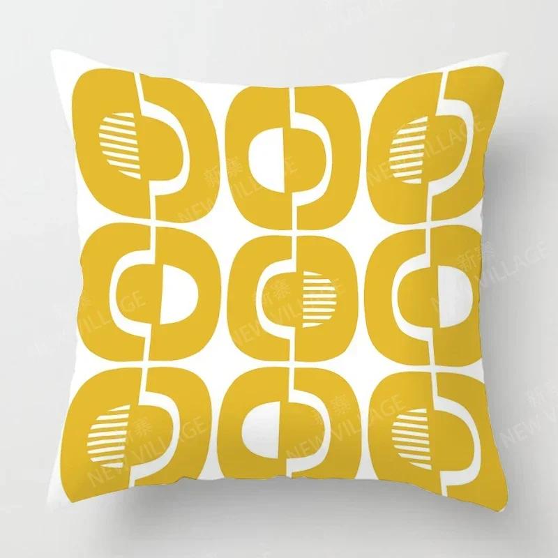 Nordic Fall Home Decor Autumn Throw Pillow Case Sofa Cushion Cover Modern  Geometry