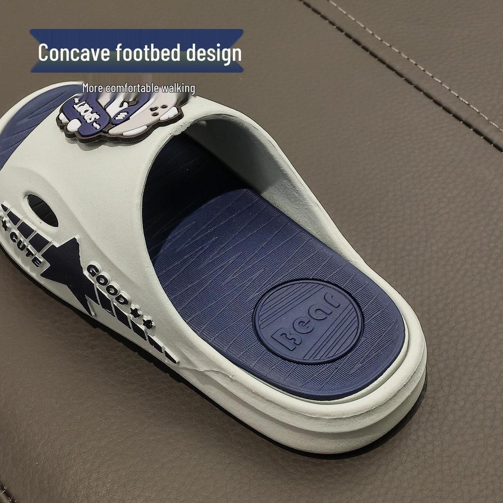 Children's Cartoon Sandals: Comfortable, Non-Slip, Soft Sole—Ideal for Summer Activities and Featuring a Fun 'Walking On Poop' Sensation.