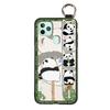 Silicone Protective Phone Case For Oukitel C22 Cartoon Wristband Fashion Design Anti-knock Panda Phone Holder Kickstand