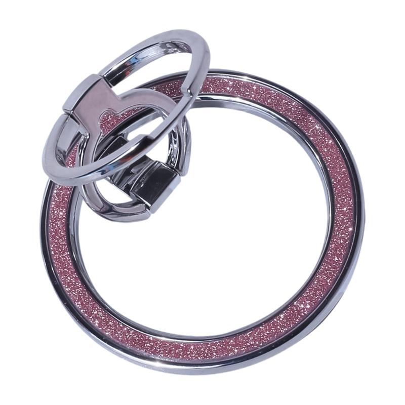 

Magnetic Phone Rings Holder for Smartphone Magnet Finger Rings Grip Stand Holder,Foldable Desktop Phone Stand срібний