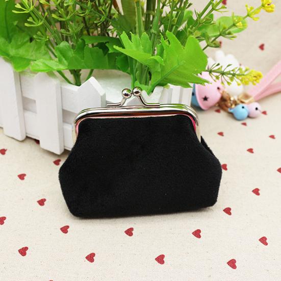 Mini Coin Purse, with Classic Kiss-lock Buckle Design, Portable Velvet Coin Purse, for Coins Earrings Lipstick Samples Daily Use